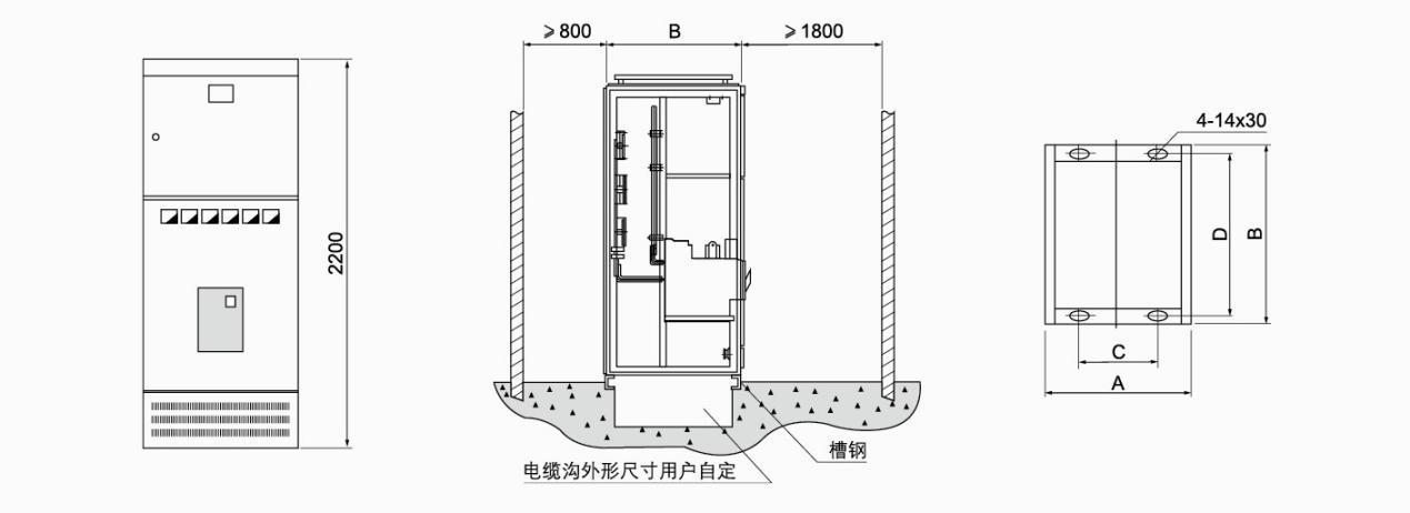 安裝與尺寸示意圖