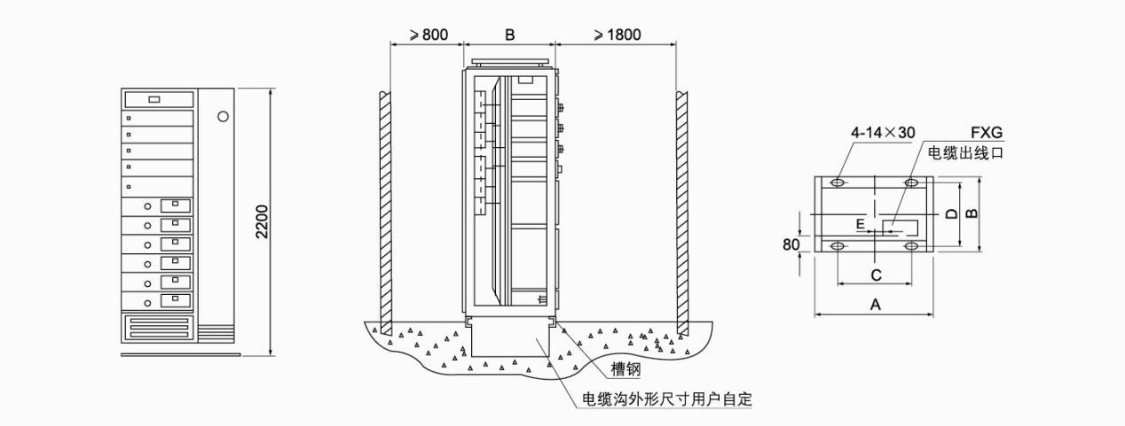 MCC柜的安裝示意圖