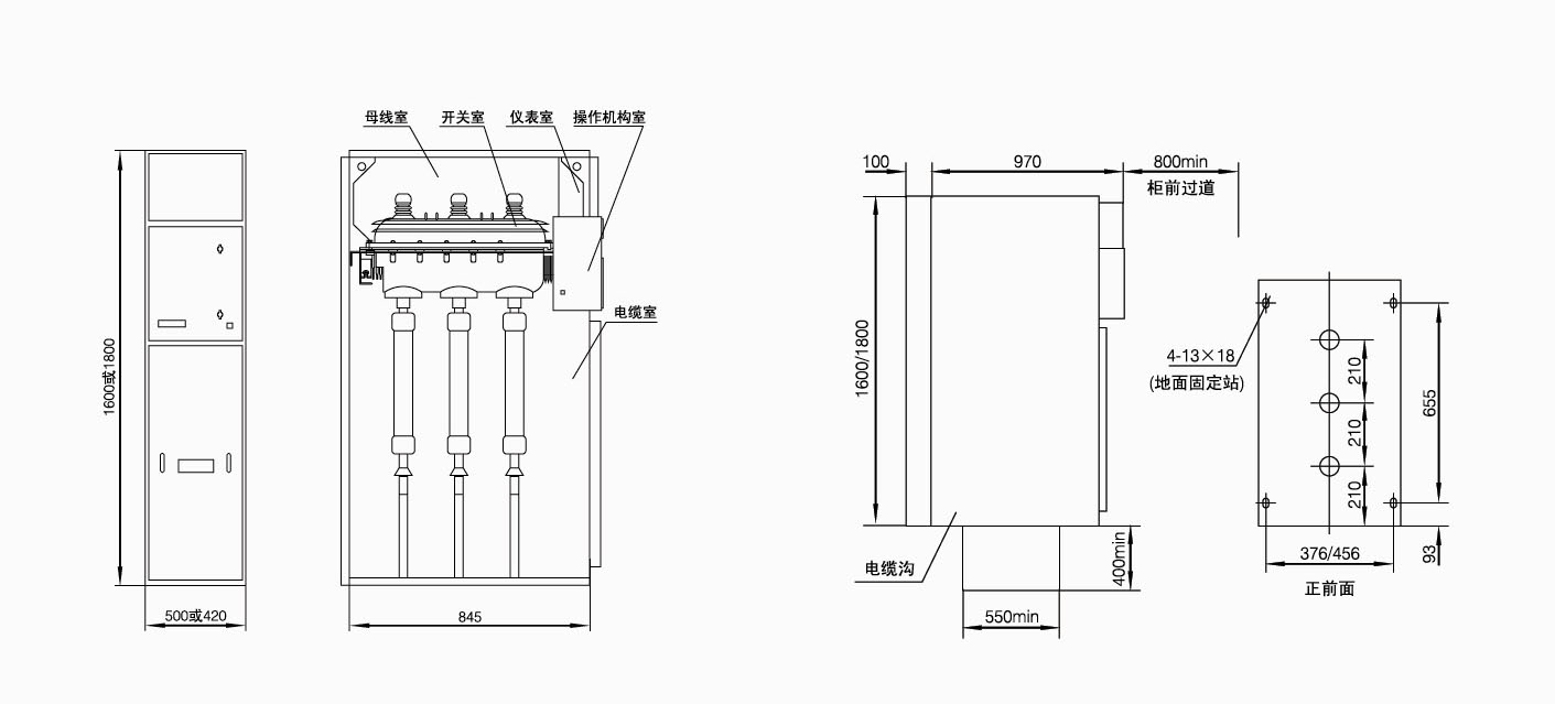 HXGN15-12外形安裝尺寸